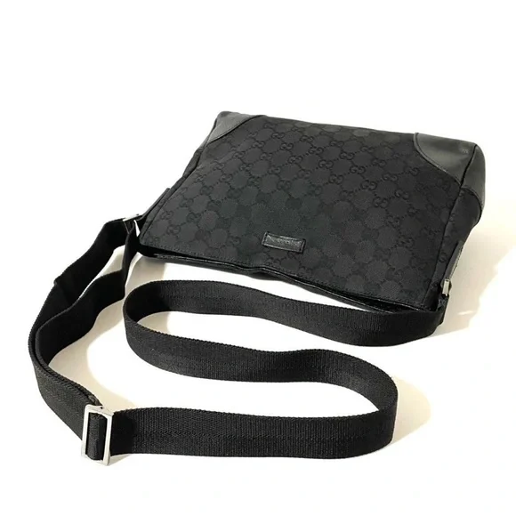 Gucci Black Monogram Messenger Bag - Picture 12 of 16